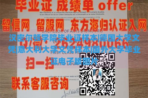 汉密尔顿学院毕业证样本|德国大学文凭|意大利大学文凭样本|国外大学毕业证电子版图片